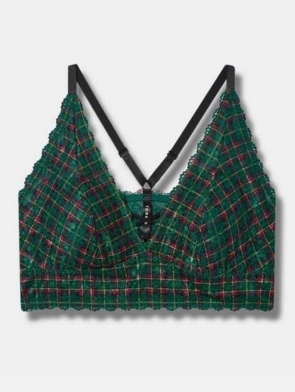 Torrid NWT! Lightly Lined Lace XO Front Bralette Size 1 - Picture 3 of 4